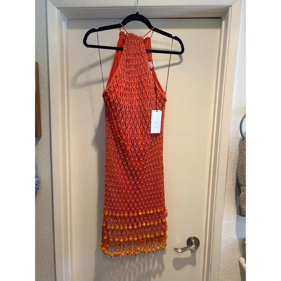 Significant Other Halter Beaded Fringe Mini Dresss - Picture 5 of 9